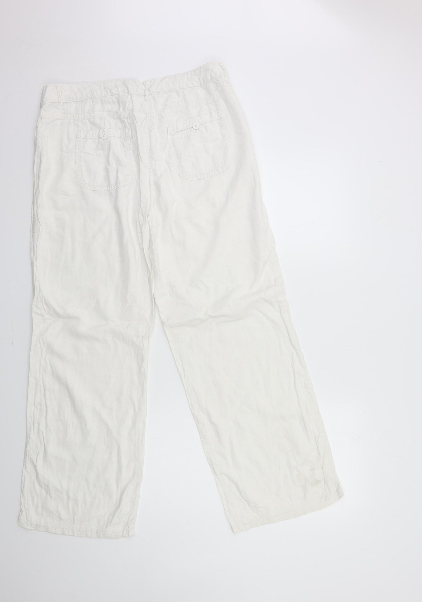 Preworn Womens White   Trousers  Size 34 in L30 in