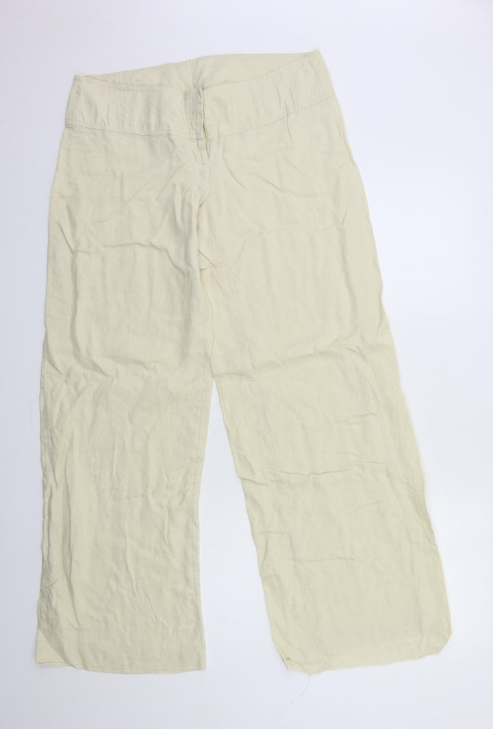 H&M Womens Beige Trousers Size 14 L32 in