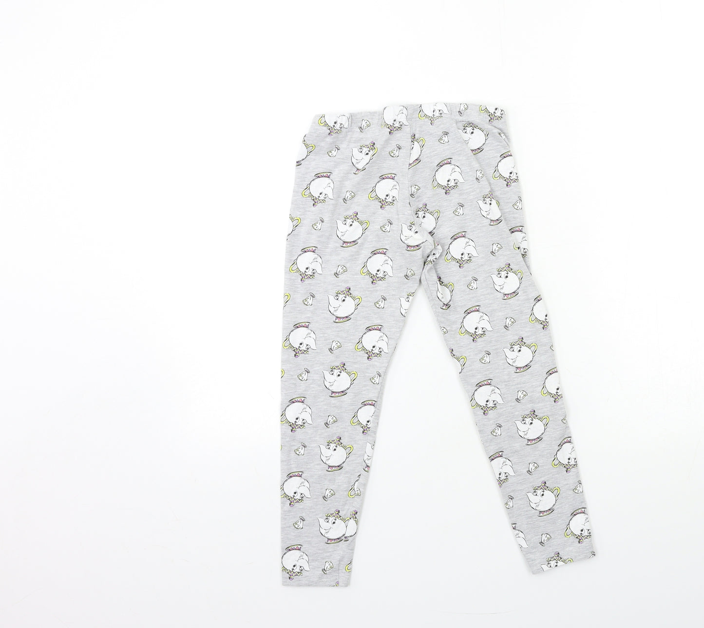 Disney Girls Grey Geometric  Top Lounge Pants Size 6 Years  - Beauty and the Beast