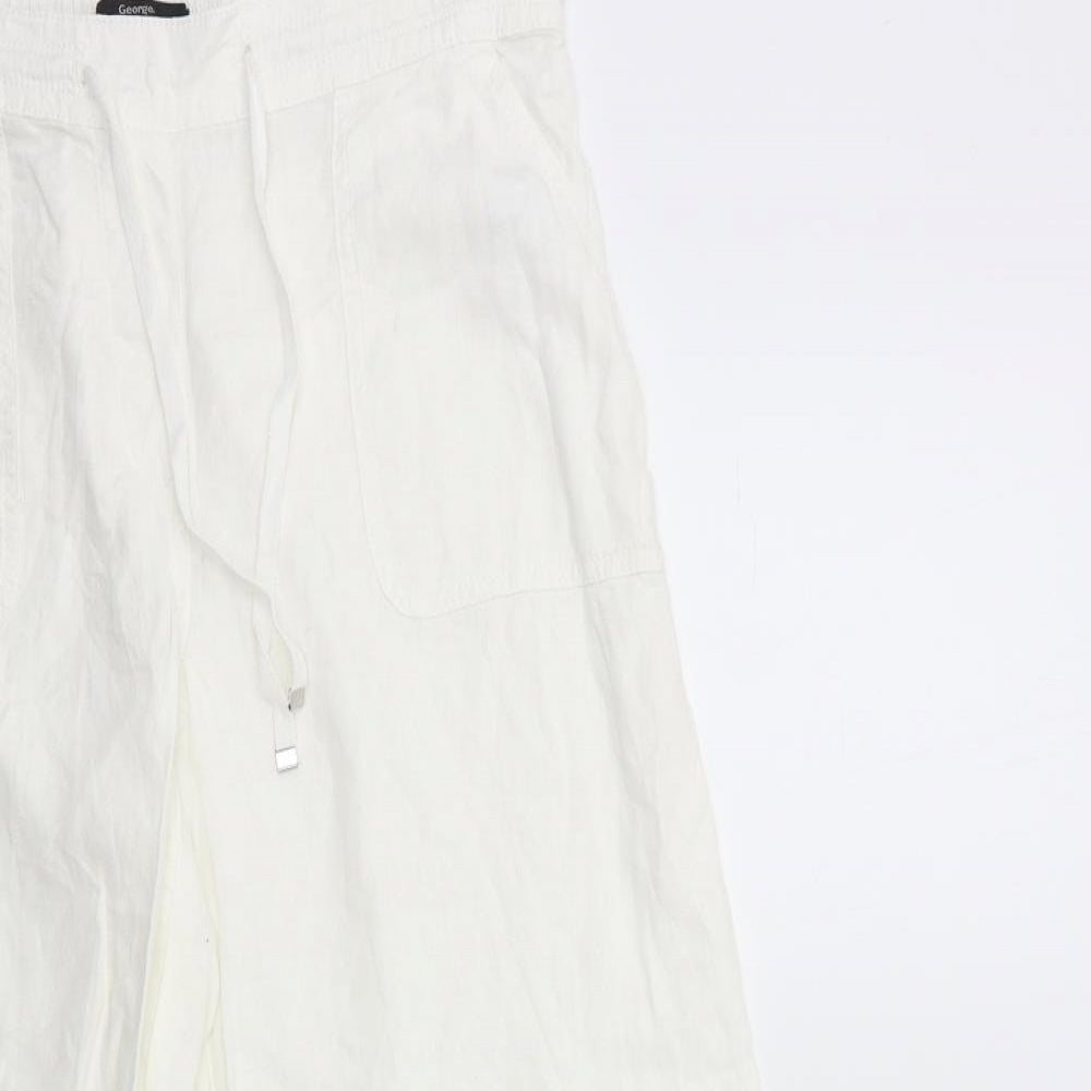 George Womens White   Trousers  Size 14 L27 in