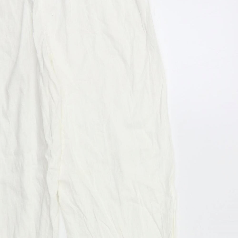 George Womens White   Trousers  Size 14 L27 in