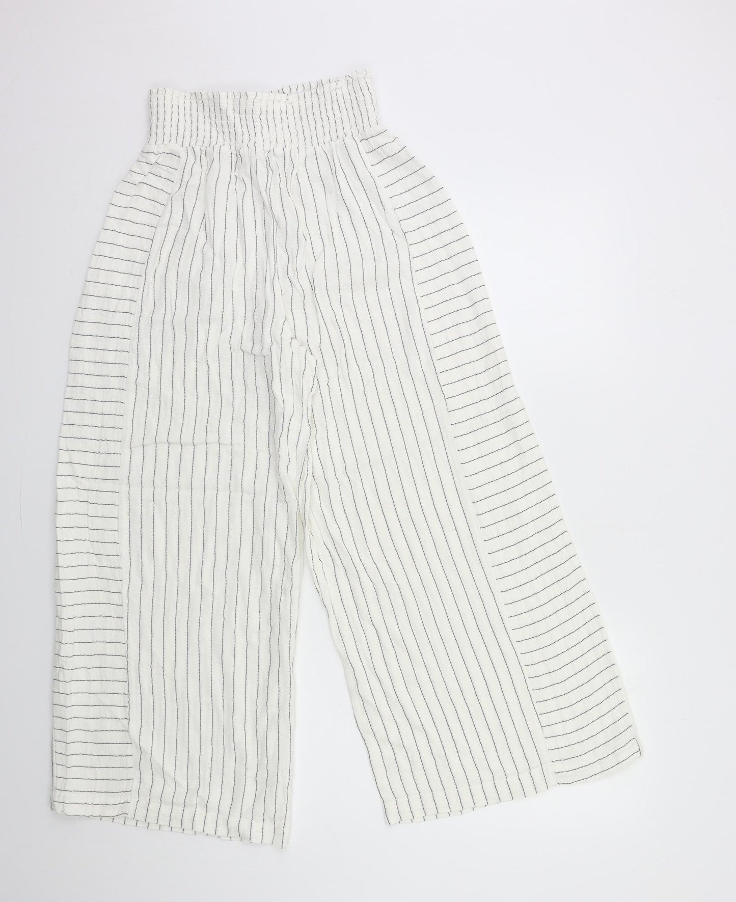 DREAMER Womens White Striped  Trousers  Size M L25 in