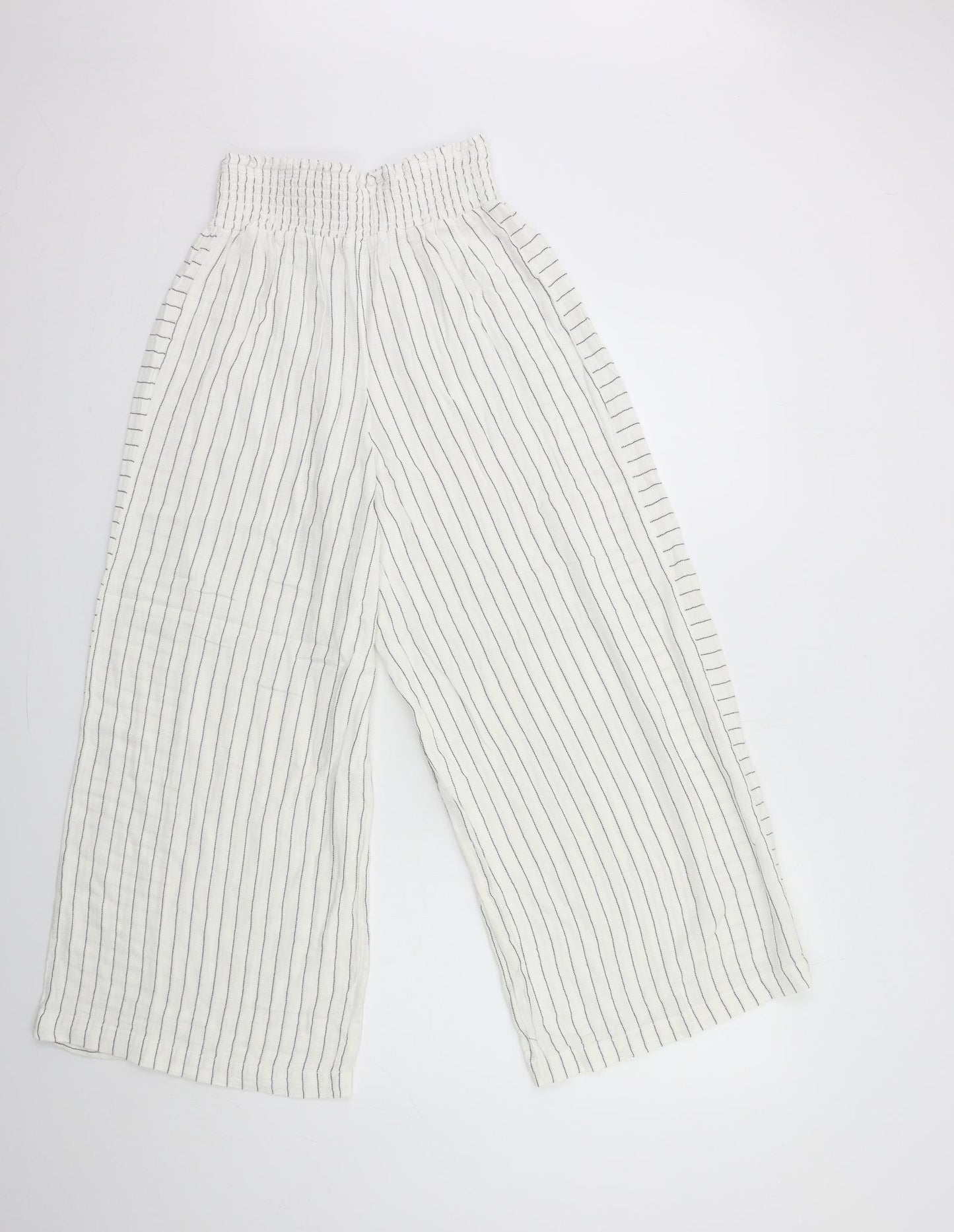 DREAMER Womens White Striped  Trousers  Size M L25 in