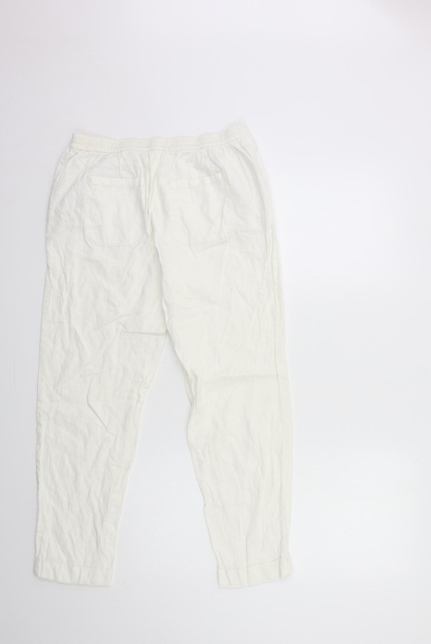 Marks and Spencer Womens White   Trousers  Size 12 L26 in