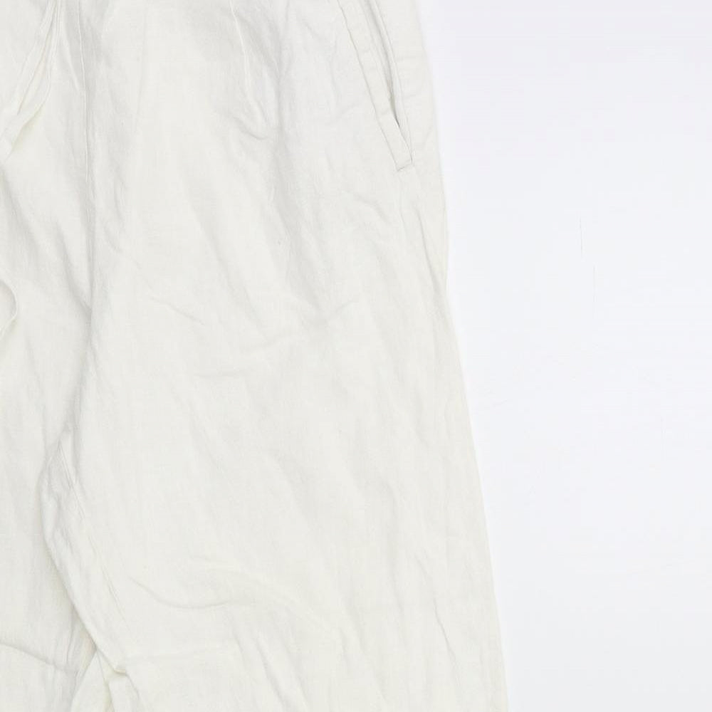 Marks and Spencer Womens White   Trousers  Size 12 L26 in