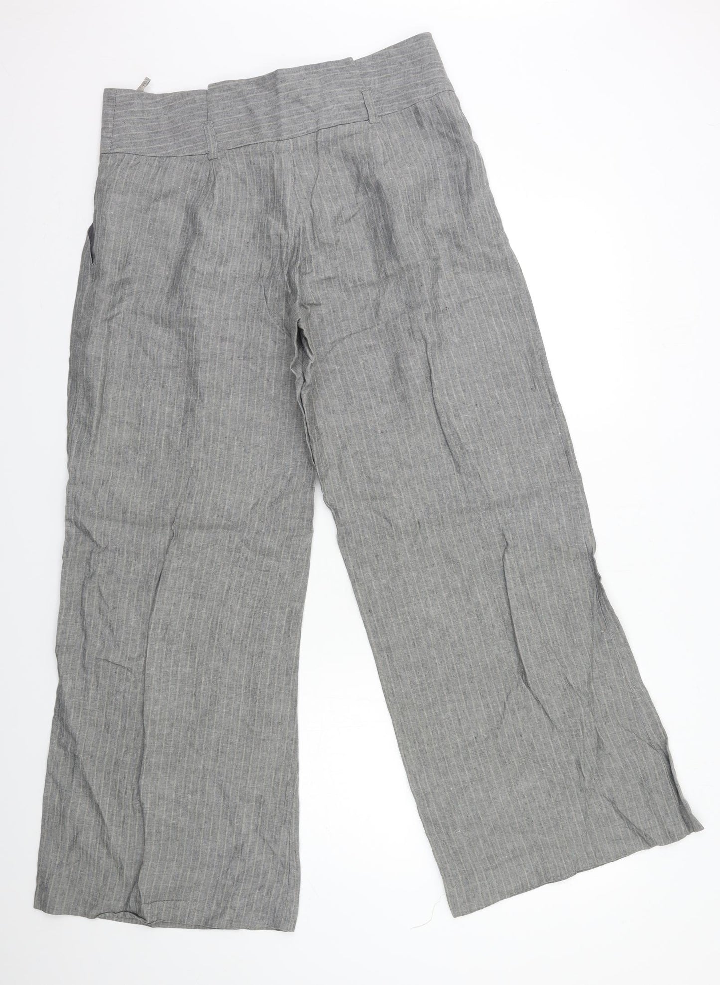 River Island Womens Grey Striped  Trousers  Size 14 L31 in