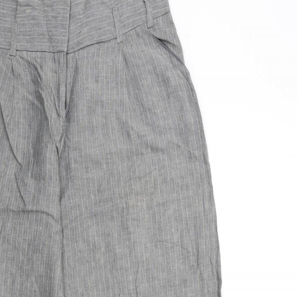 River Island Womens Grey Striped  Trousers  Size 14 L31 in