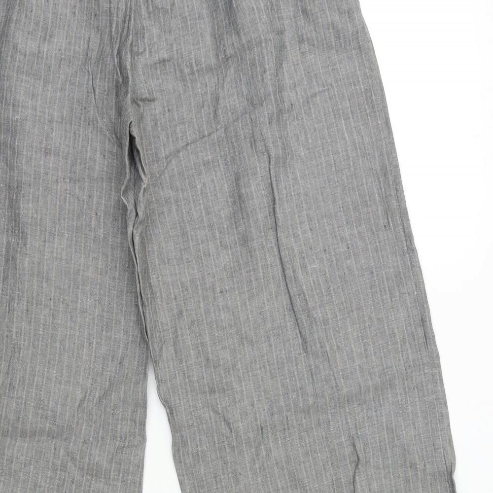 River Island Womens Grey Striped  Trousers  Size 14 L31 in
