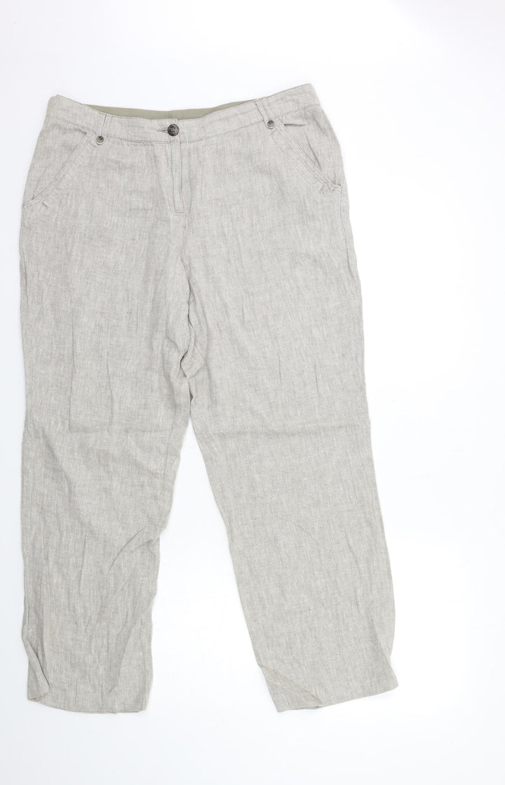 Maine Womens Grey Trousers Size 16 L29 in