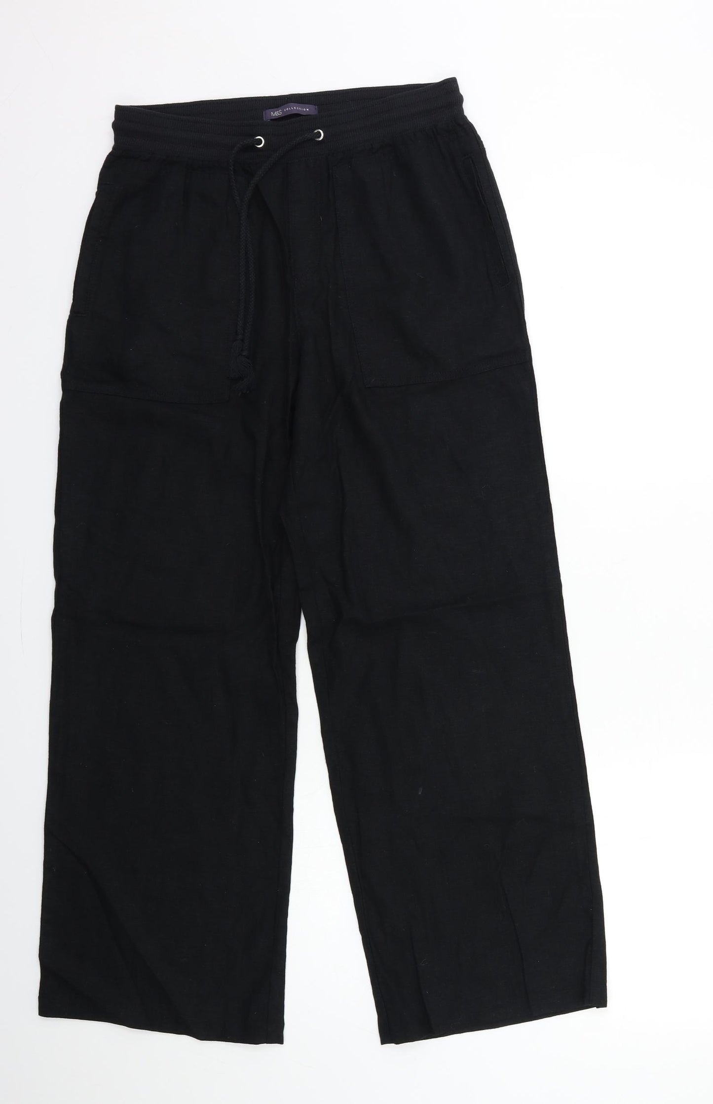 Marks and Spencer Womens Black   Trousers  Size 8 L29 in
