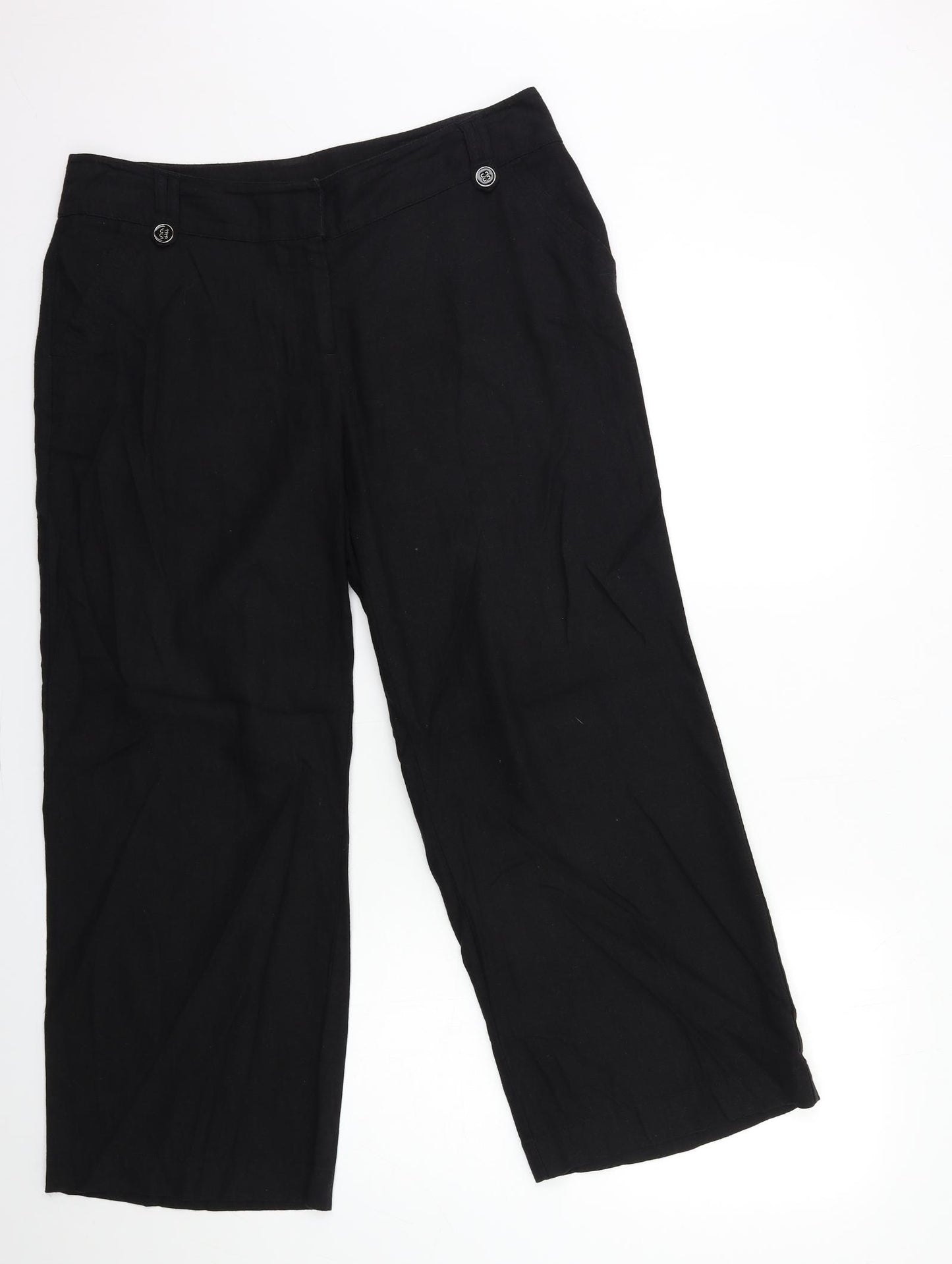Wallis Womens Black   Trousers  Size 14 L28 in