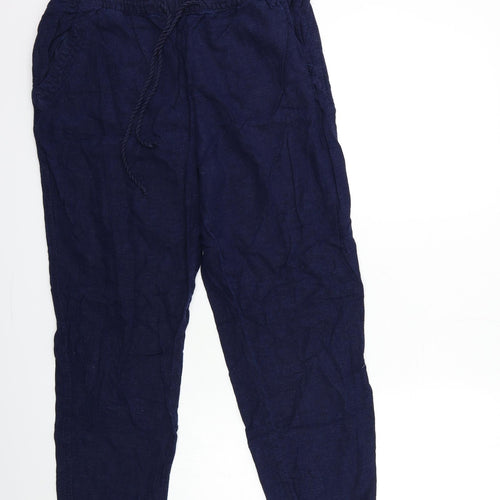 Papaya Womens Blue   Trousers  Size 14 L27 in