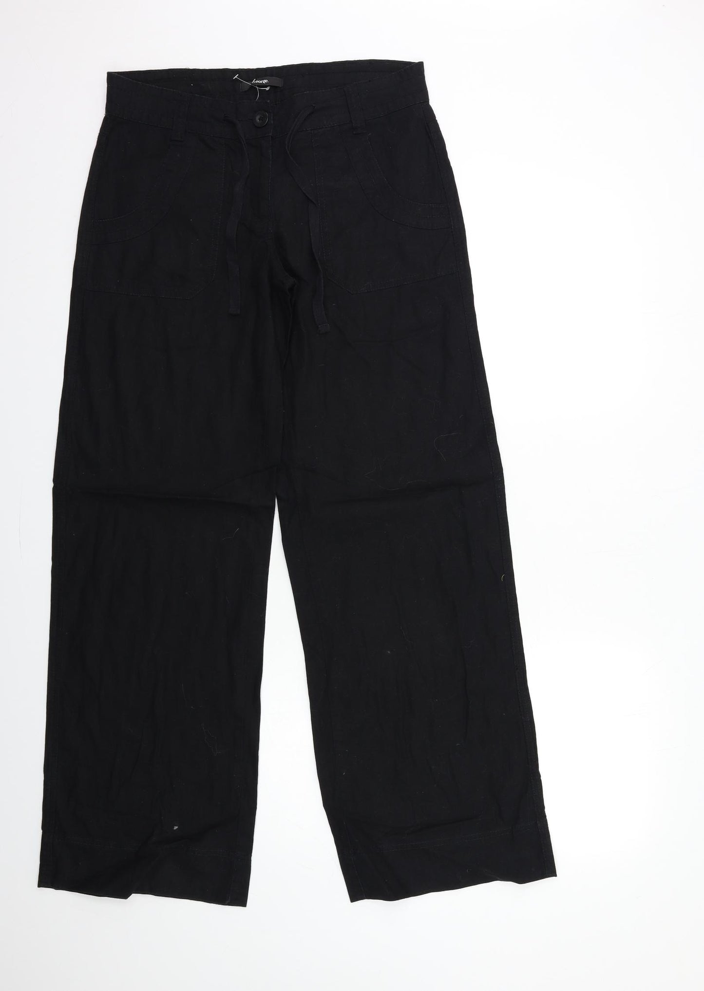 George Womens Black   Trousers  Size 10 L32 in