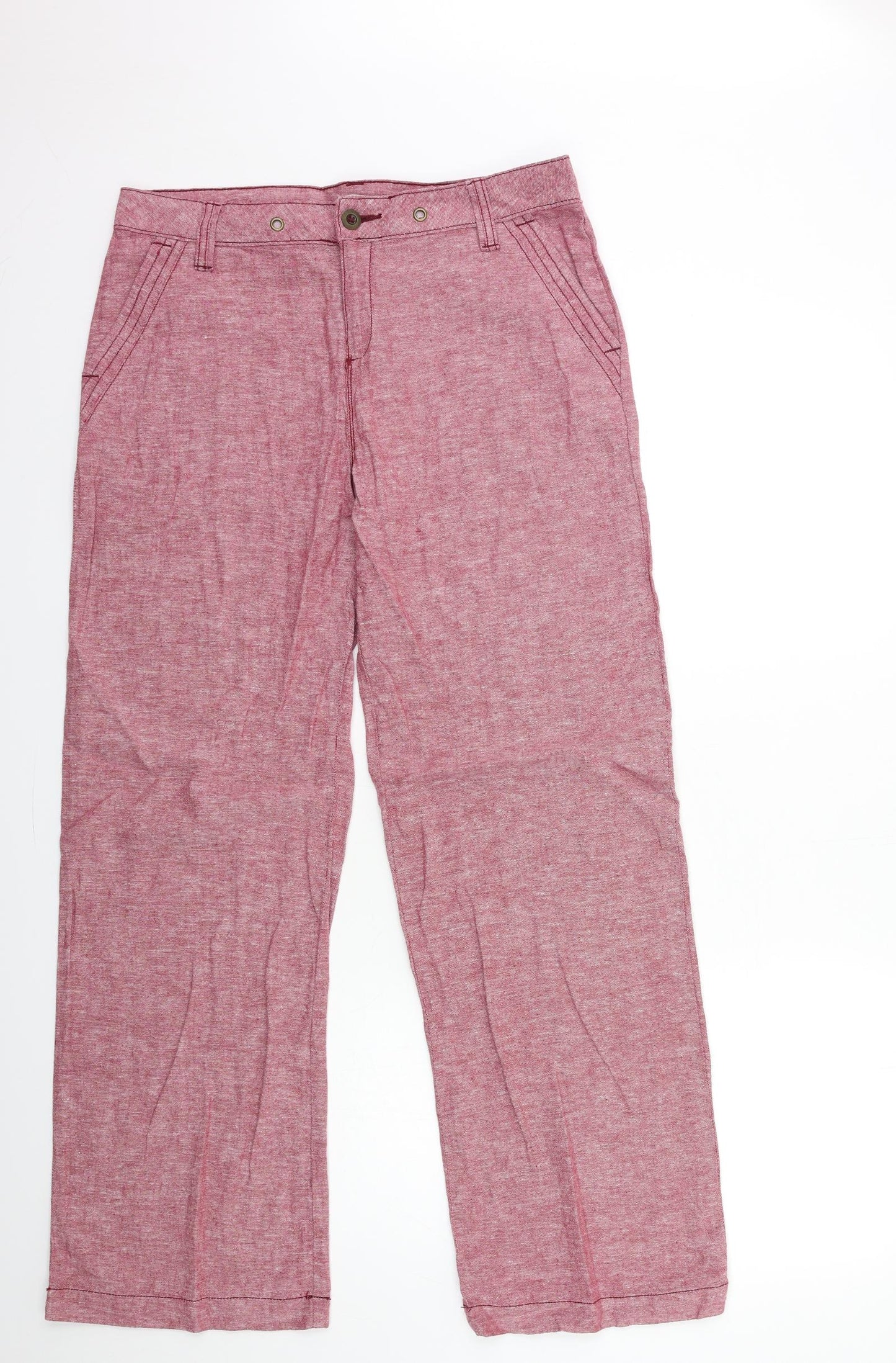 TU Womens Red   Trousers  Size 12 L30 in