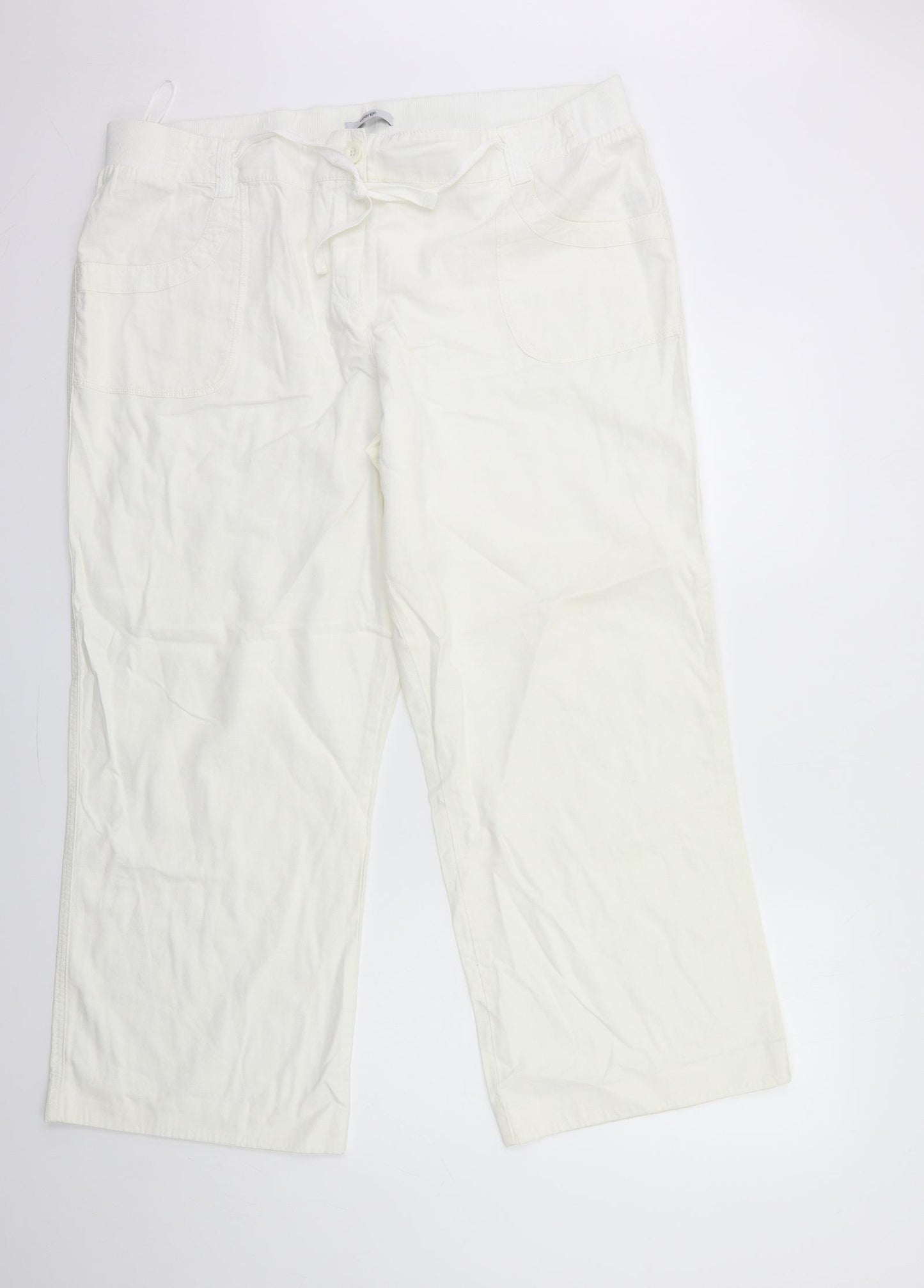 George Womens White   Trousers  Size 22 L29 in