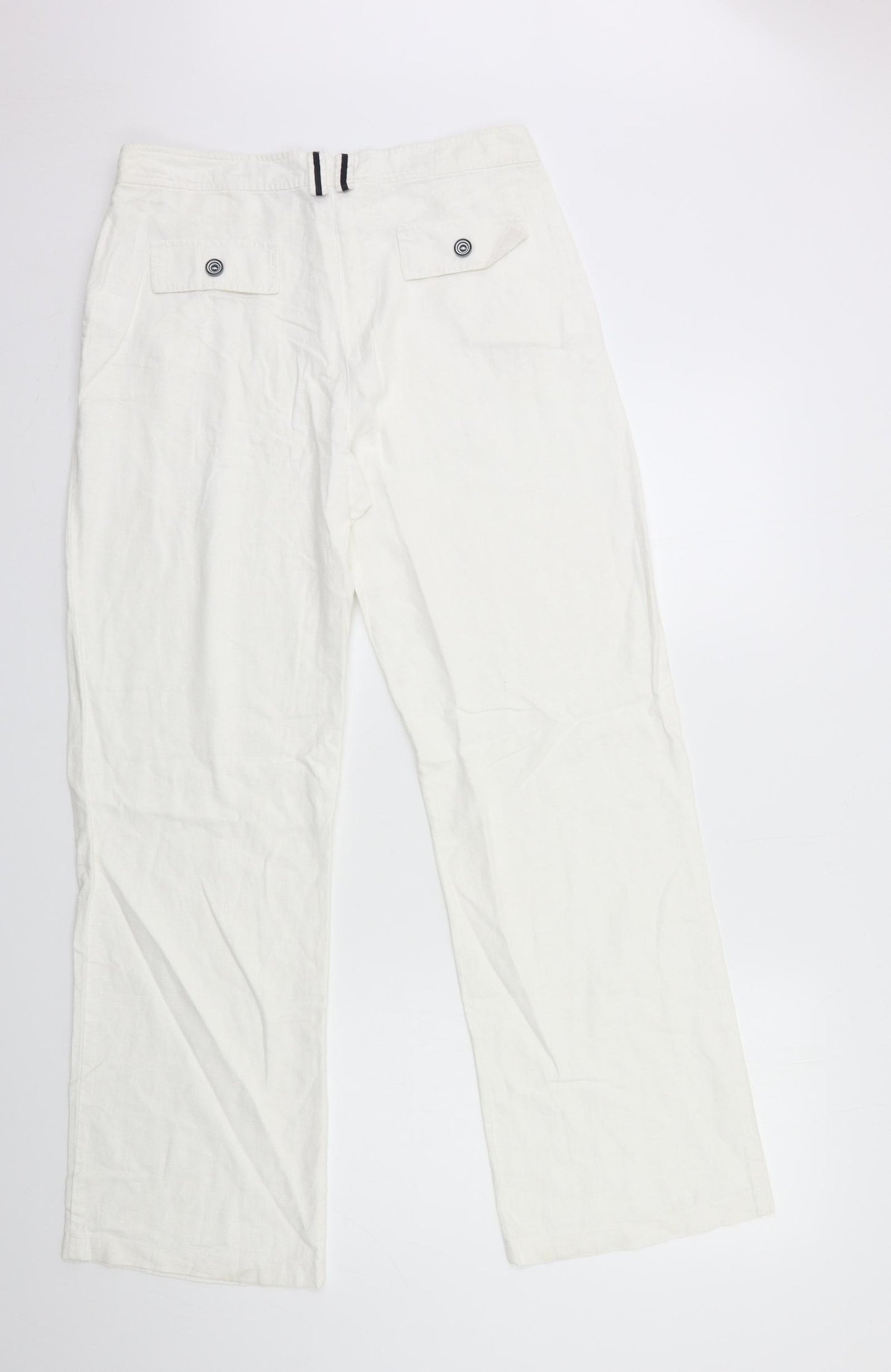 happit Womens White   Trousers  Size 12 L30 in