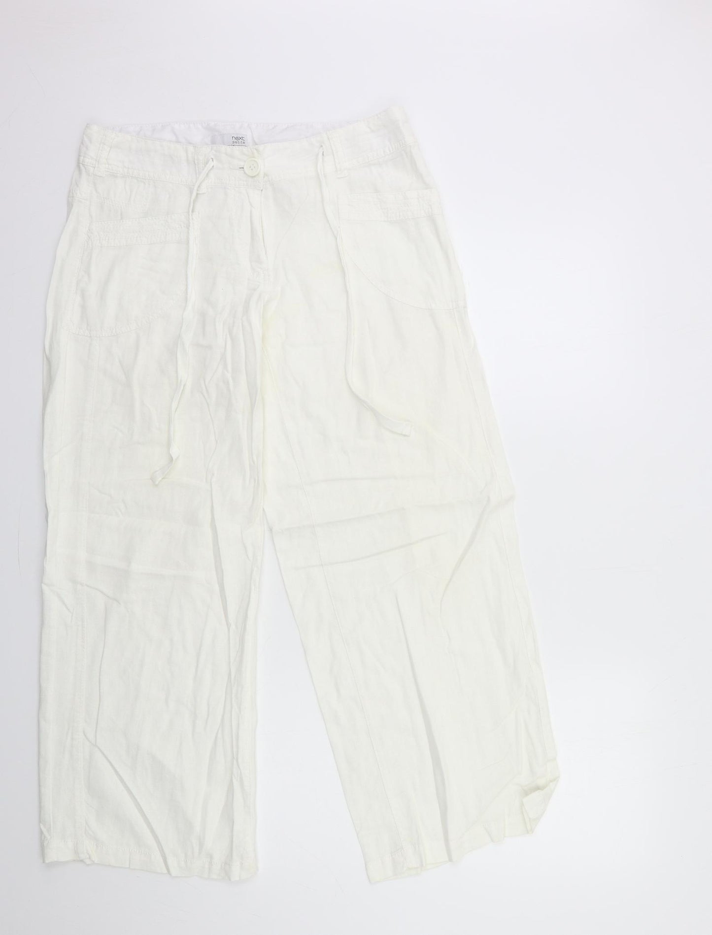 NEXT Womens White   Trousers  Size 12 L28 in