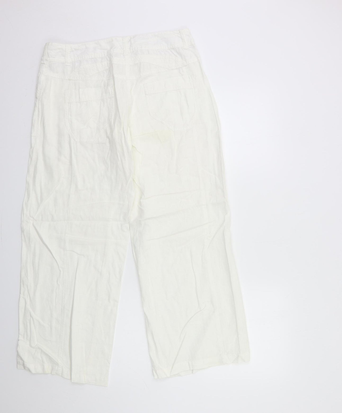 NEXT Womens White   Trousers  Size 12 L28 in
