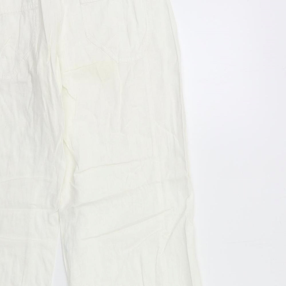 NEXT Womens White   Trousers  Size 12 L28 in