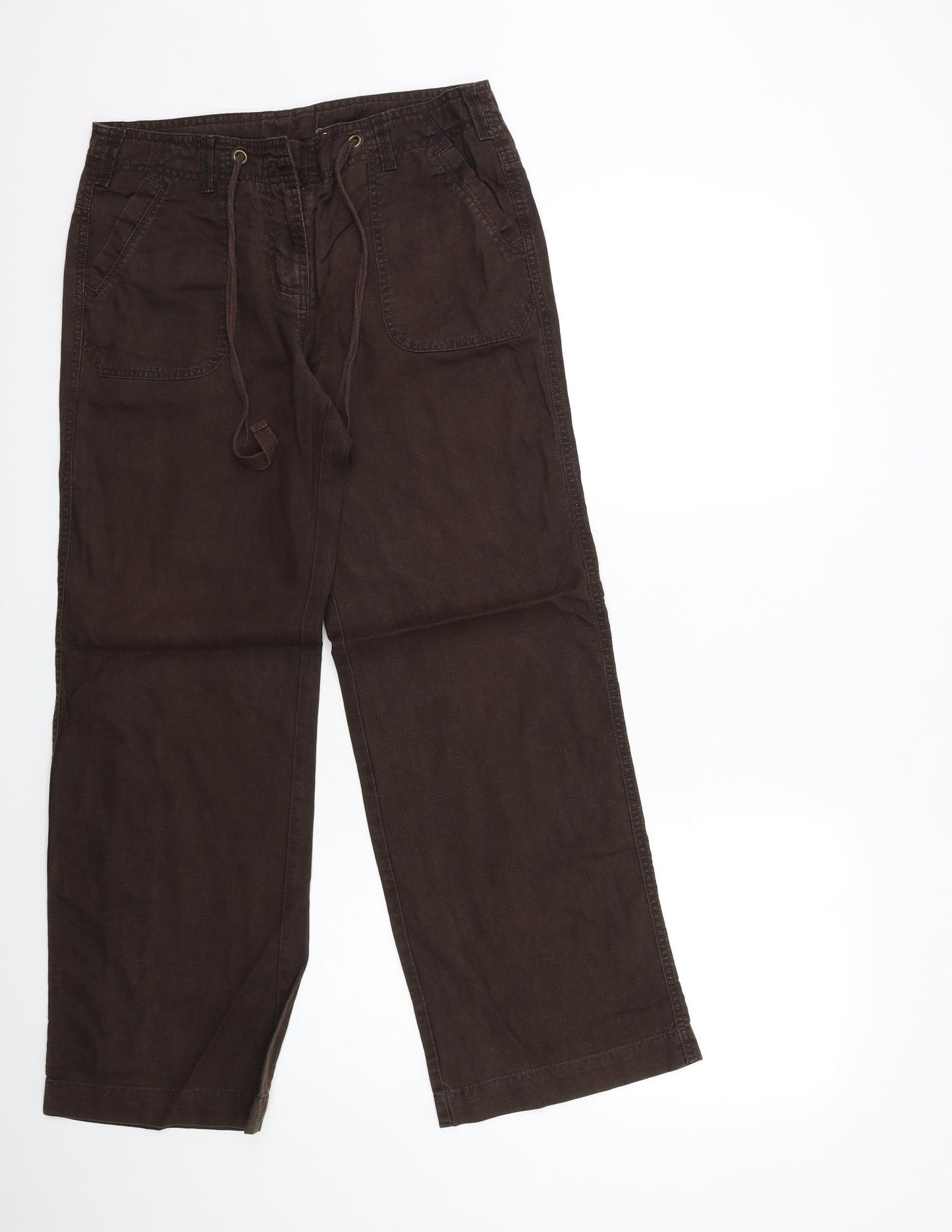 TU Womens Brown   Trousers  Size 10 L28 in
