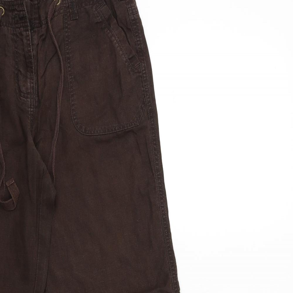 TU Womens Brown   Trousers  Size 10 L28 in