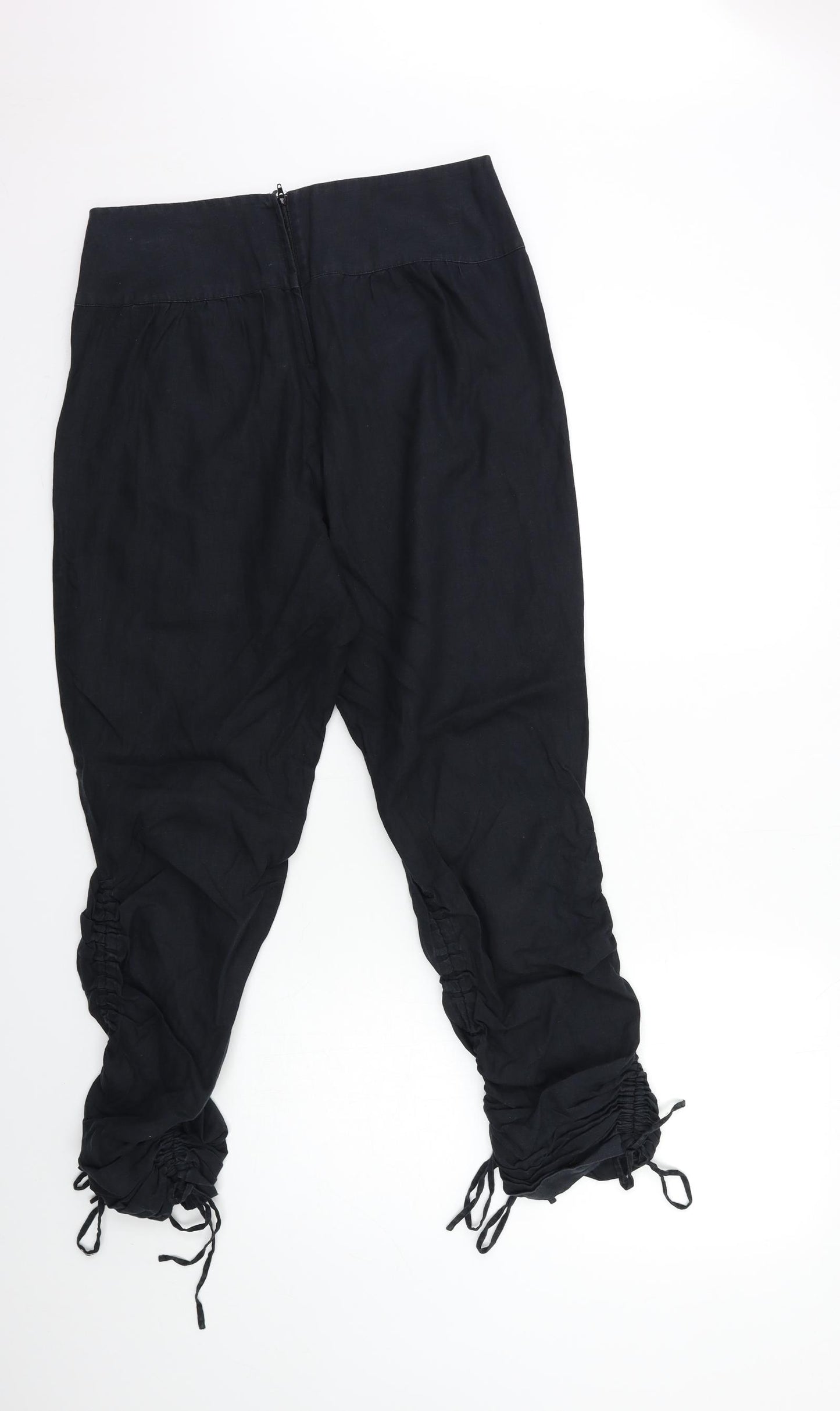 H&M Womens Black   Trousers  Size 10 L25 in