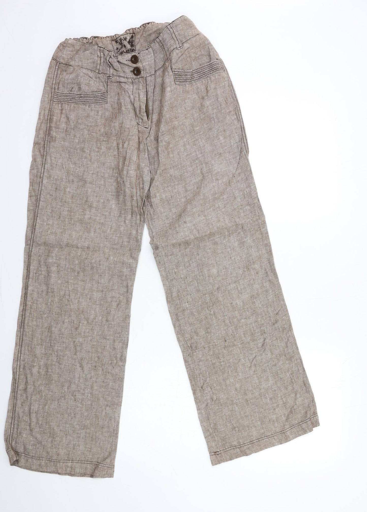 Debenhams Womens Brown   Trousers  Size 12 L31 in