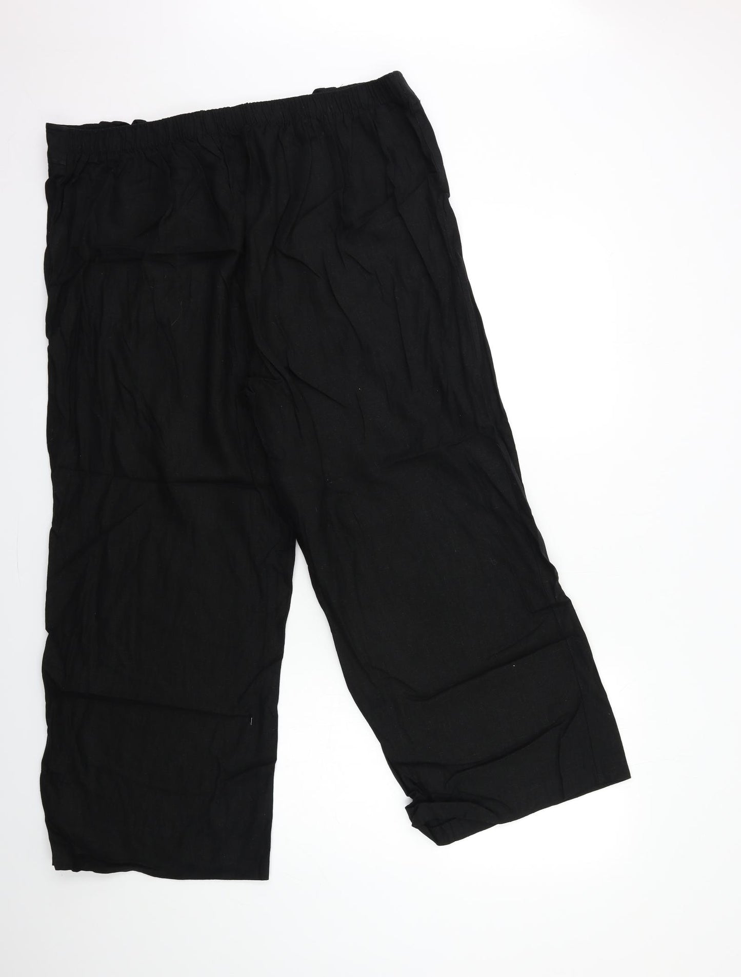 Evans Womens Black   Trousers  Size 24 L27 in