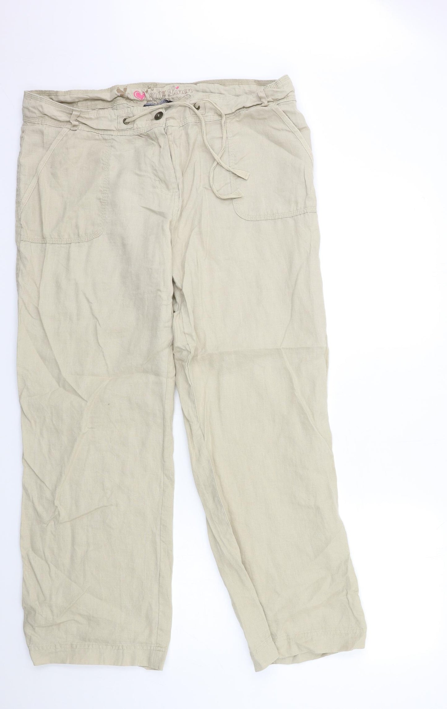 Atmosphere Womens Beige   Trousers  Size 18 L31 in