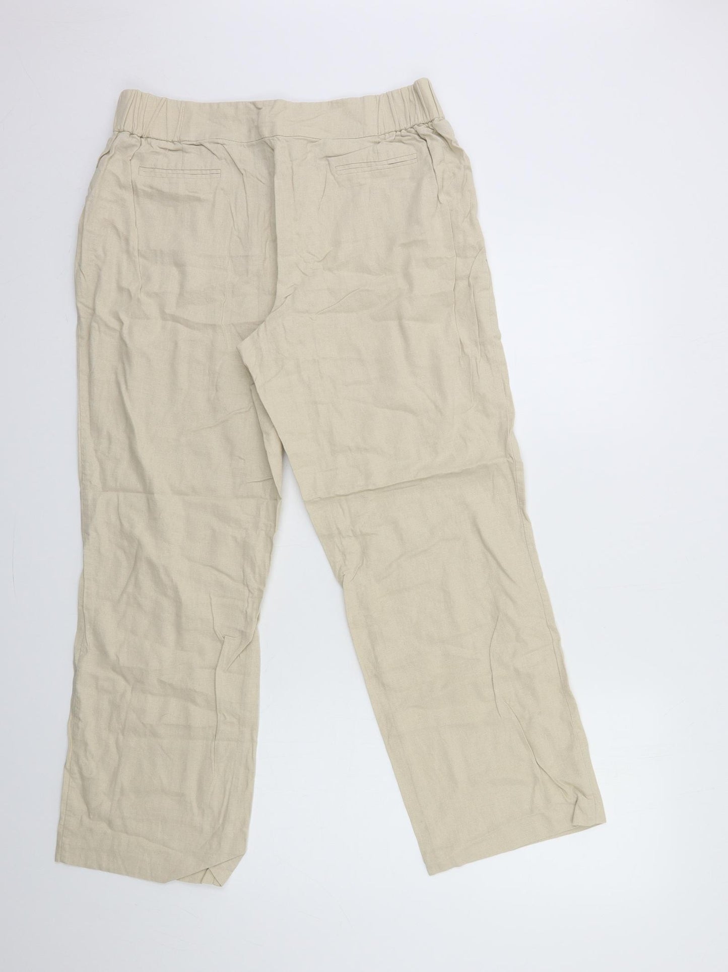 Bonmarché Womens Beige   Trousers  Size 14 L27 in