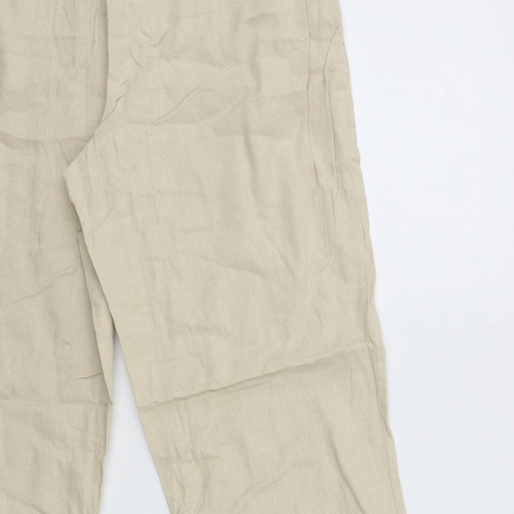 Bonmarché Womens Beige   Trousers  Size 14 L27 in