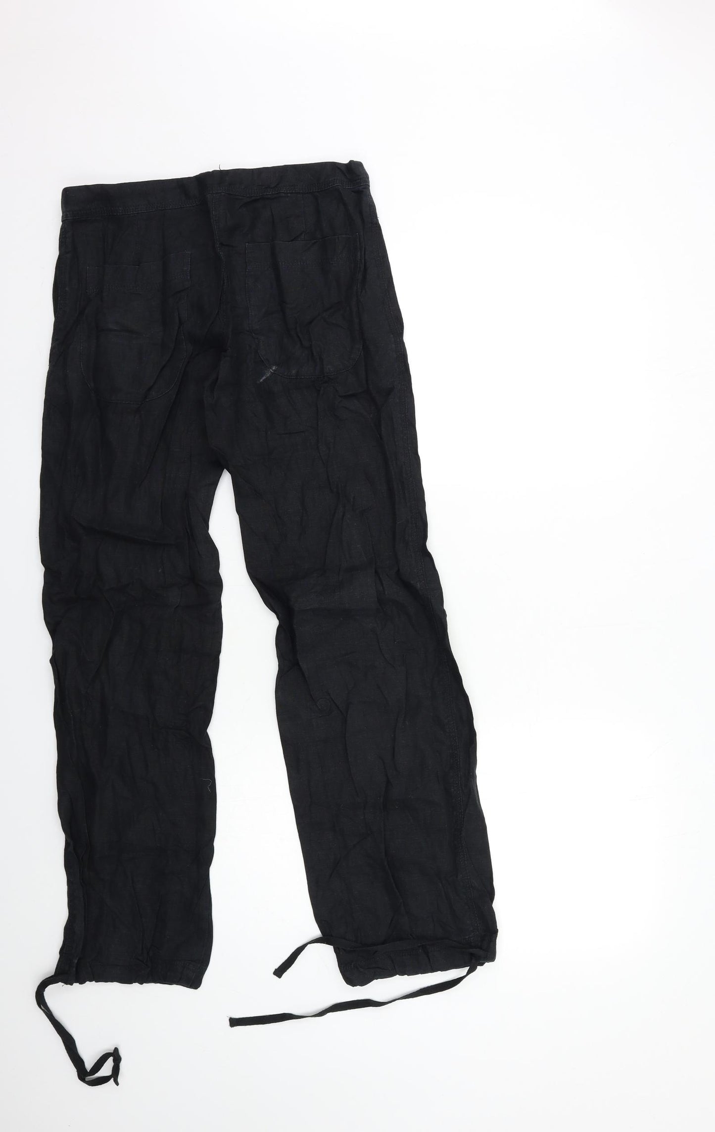 H&M Womens Black   Trousers  Size 6 L30 in