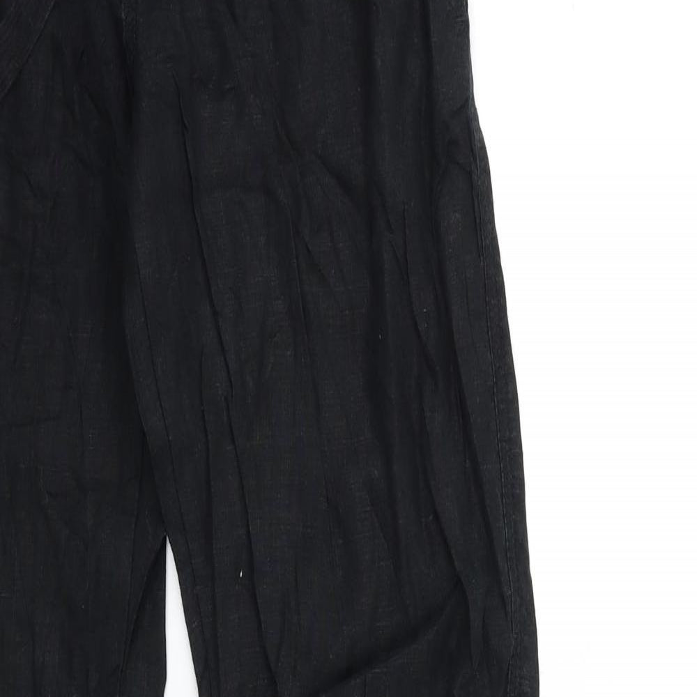 H&M Womens Black   Trousers  Size 6 L30 in