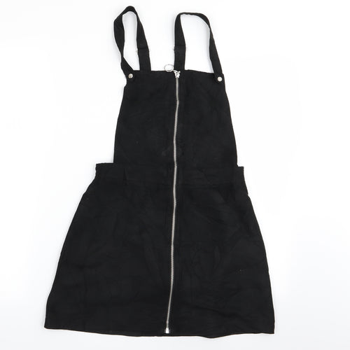divided# Womens Black   Pinafore/Dungaree Dress  Size 6