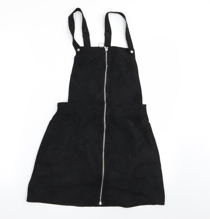 divided# Womens Black Pinafore/Dungaree Dress Size 6