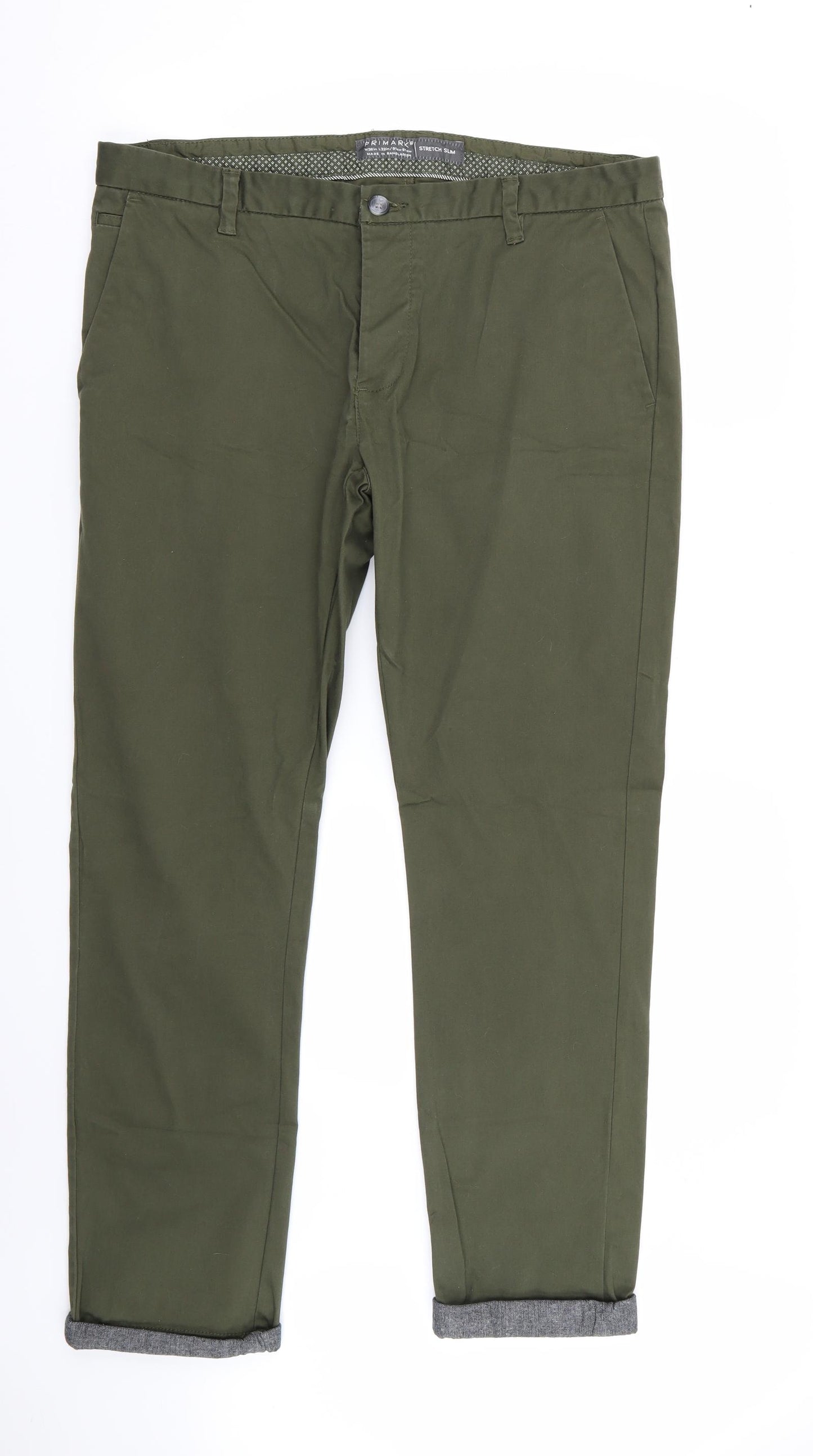Primark Mens Green   Chino Trousers Size 36 in L32 in