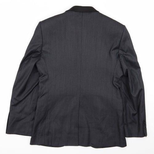 M&C Mens Black Striped  Jacket Blazer Size 46