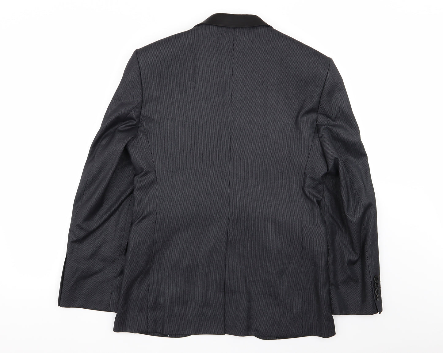 M&C Mens Black Striped  Jacket Blazer Size 46