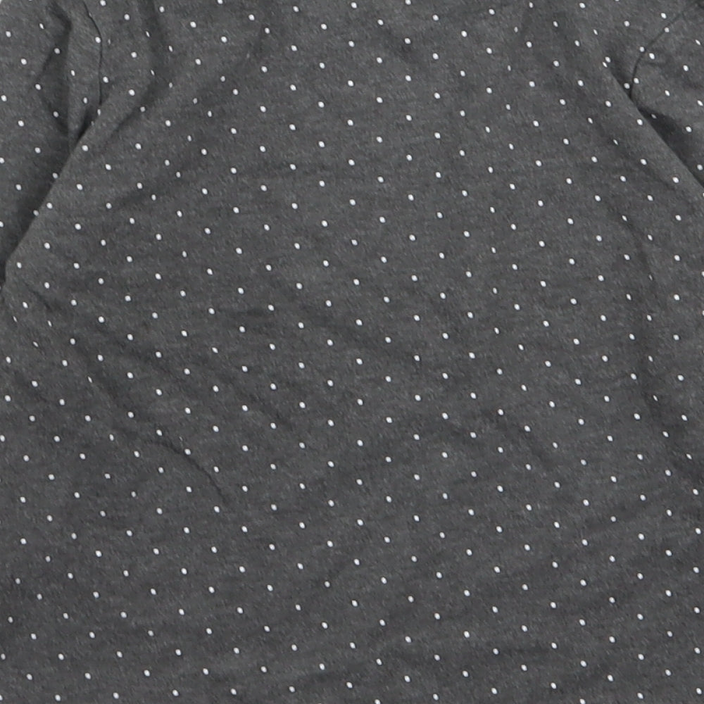Primark Girls Grey Polka Dot  Basic T-Shirt Size 4-5 Years