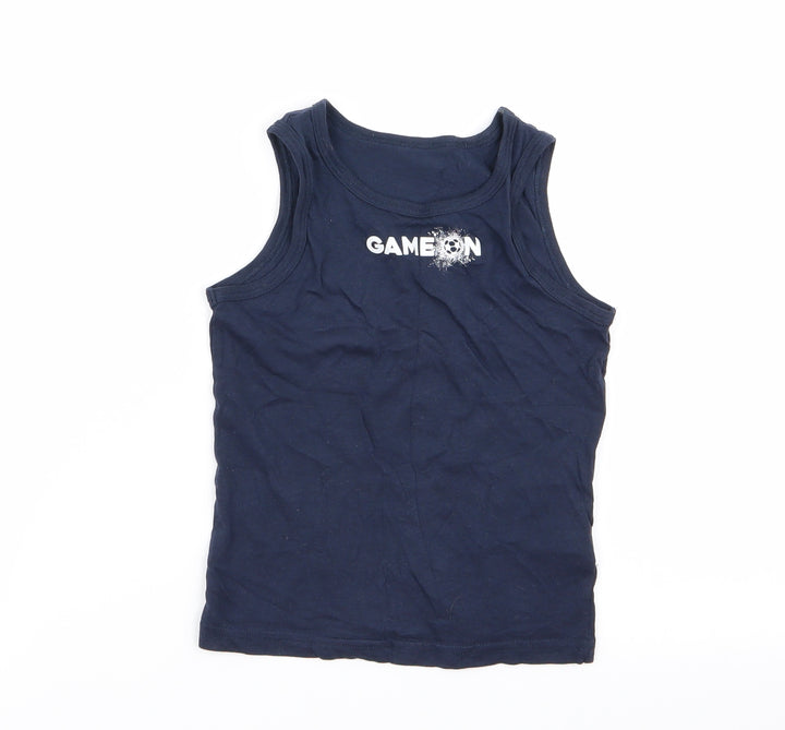 Primark Boys Blue   Basic Tank Size 5-6 Years