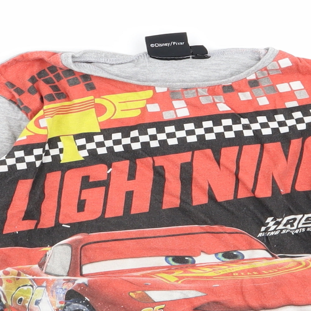 Disney Boys Multicoloured Geometric  Basic T-Shirt Size 6 Years  - cars