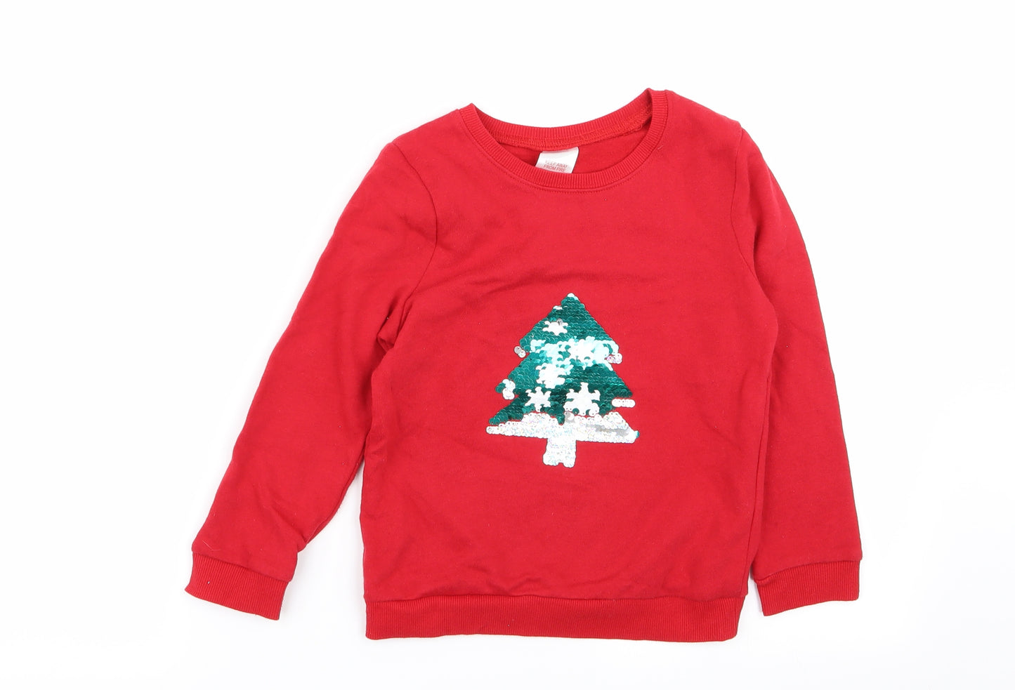 Avon Girls Red   Pullover Jumper Size 7-8 Years  - christmas