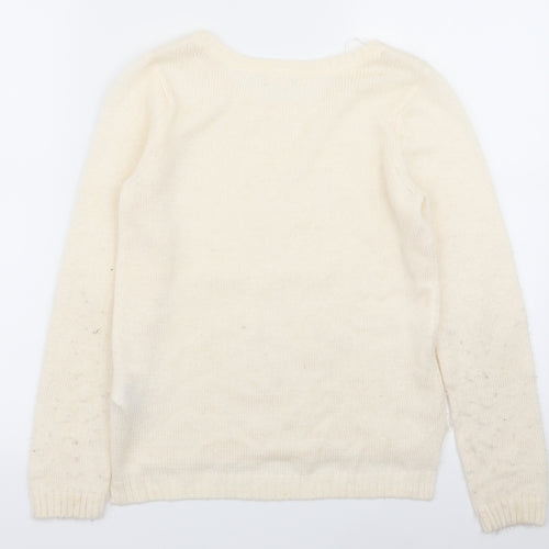 H&M Girls Beige   Pullover Jumper Size 11-12 Years
