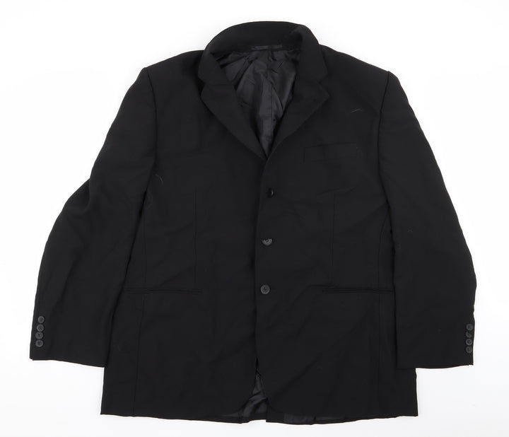 Asda George Mens Black Jacket Blazer Size 46