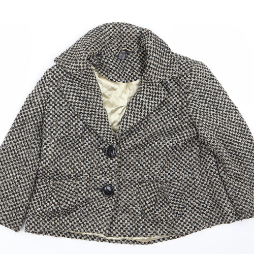 TCM Womens Multicoloured Check  Jacket Coat Size 12