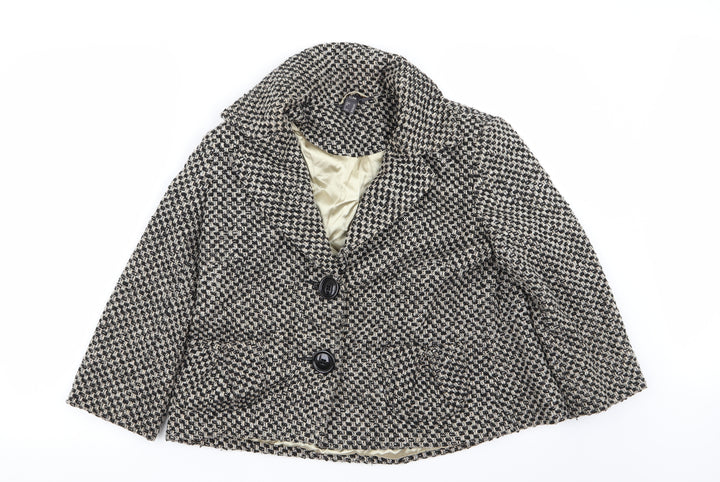 TCM Womens Multicoloured Check Jacket Coat Size 12