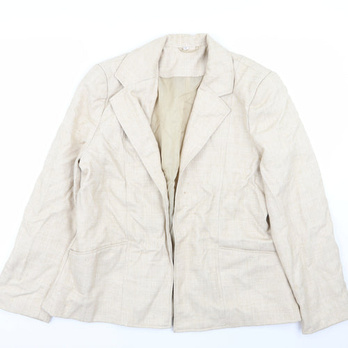 EWM Womens Beige   Jacket Blazer Size 16