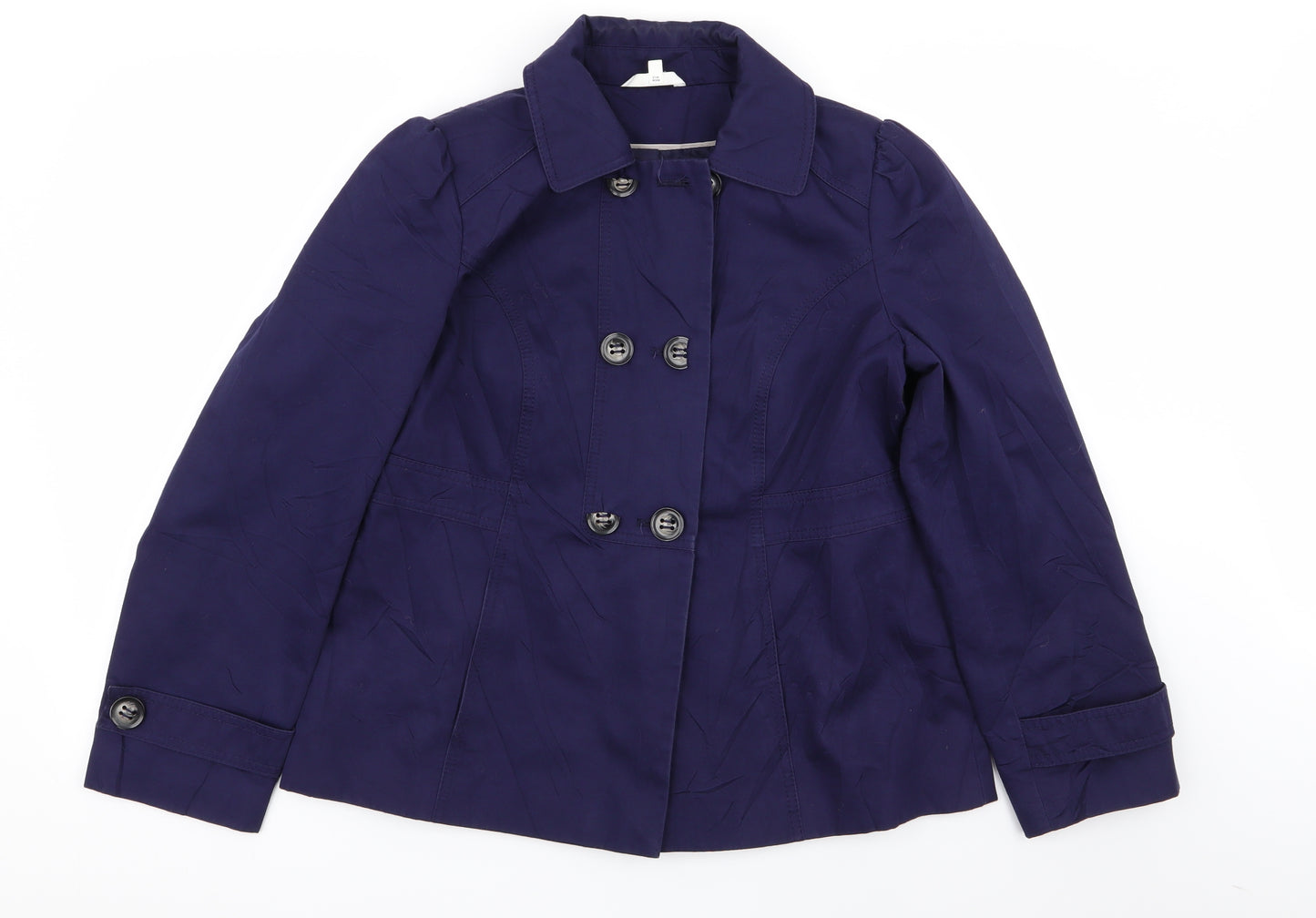M&S Womens Purple   Overcoat Coat Size 12