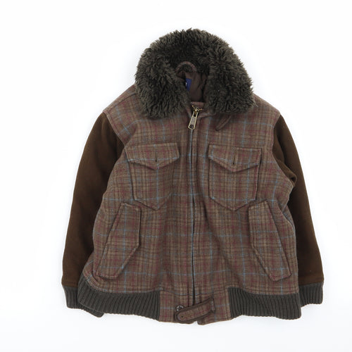 Gap Boys Brown Check  Jacket  Size 4-5 Years