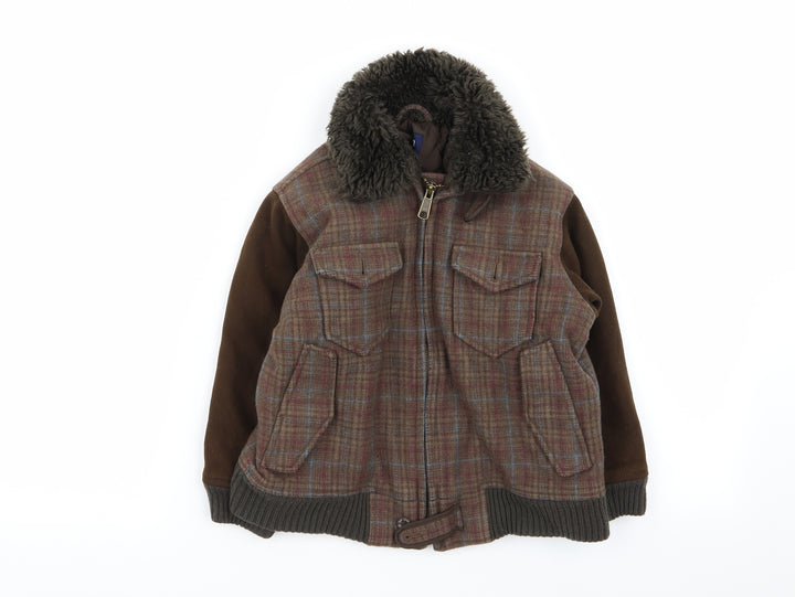 Gap Boys Brown Check  Jacket  Size 4-5 Years